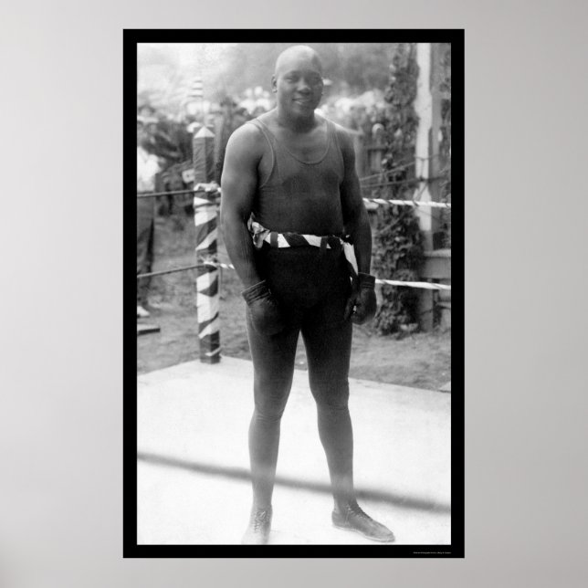 Heavyweight Boxing Champion Jack Johnson 1912 Poster (Framsidan)