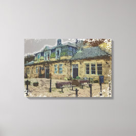 Hebden Bridge järnvägsstation konst Canvastryck