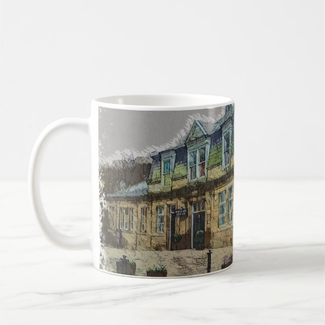 Hebden Bridge järnvägsstation konst Kaffemugg (Vänster)