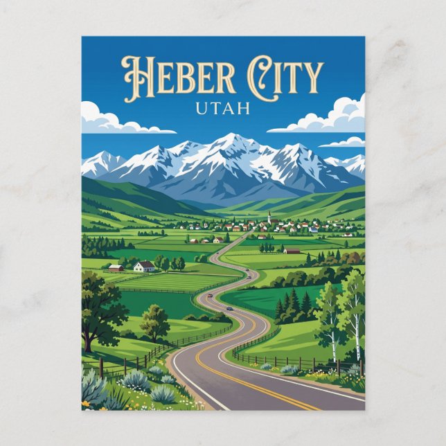 Heber City USA Vykort (Framsida)