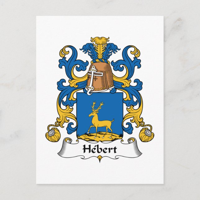 Hebert Family Crest Vykort (Framsida)
