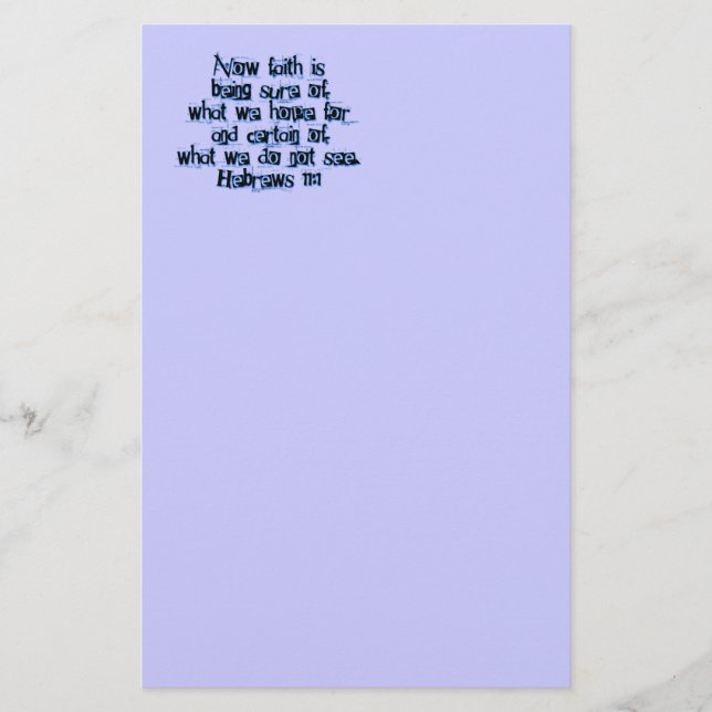 Hebrar 11:1 brevpapper (Framsida)