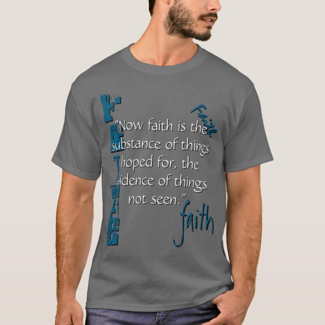 Hebrar 11:1 Passage T Shirt (Framsida)