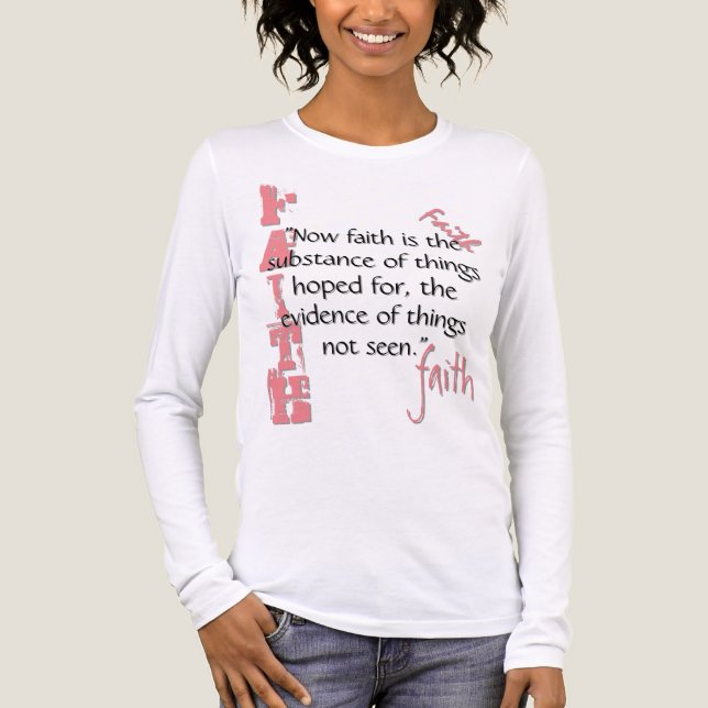 Hebrar 11:1 Passage T Shirt (Framsida)