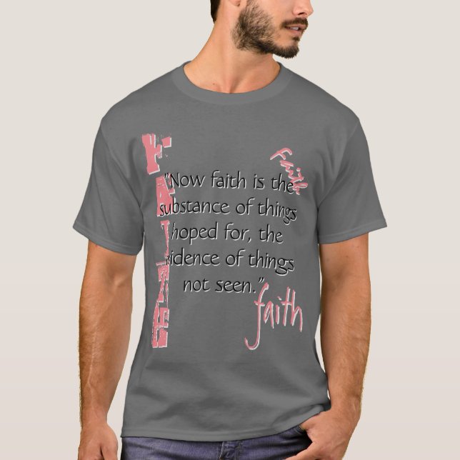 Hebrar 11:1 Passage T Shirt (Framsida)