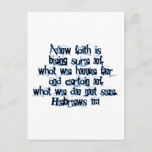 Hebrar 11:1 vykort