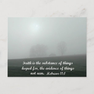 Hebrar 11:1 vykort
