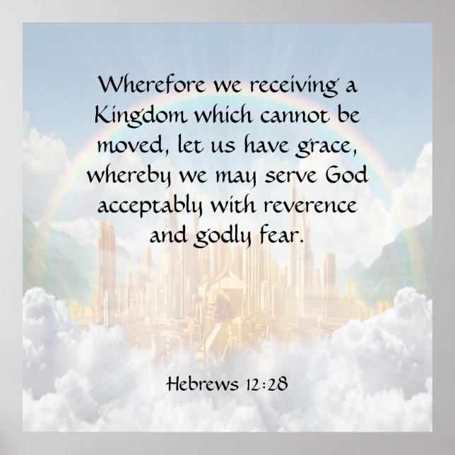 Hebrar 12:28 poster (Framsidan)