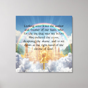 Hebrar 12:2 canvastryck