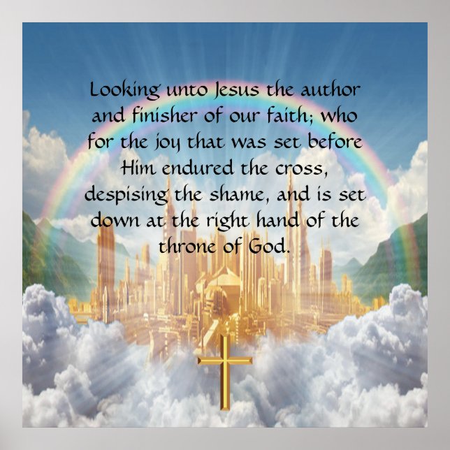 Hebrar 12:2 poster (Framsidan)