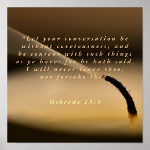 Hebrar 13:5 poster