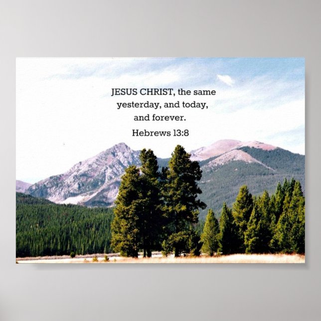 Hebrar 13:8 poster (Framsidan)