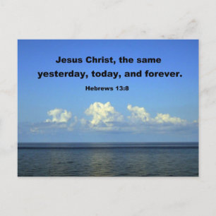 Hebrar 13:8 vykort