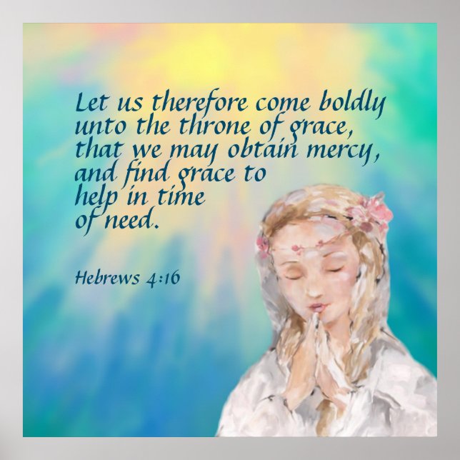 Hebrar 4:16 poster (Framsidan)