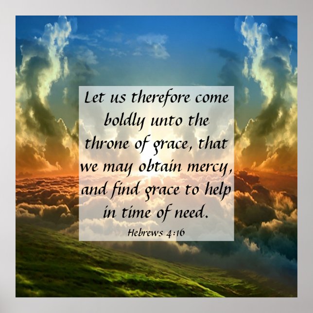 Hebrar 4:16 poster (Framsidan)