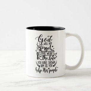 Hebré6:10mugg Två-Tonad Mugg