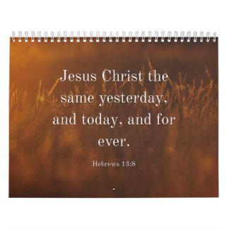 Hebreerbrev 13:8 KJV Bibelvers Jesus Kristus densa Kalender