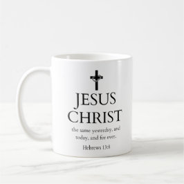 Hebreerbrev 13:8 KJV Jesus Kristus för evigt Bibel Kaffemugg