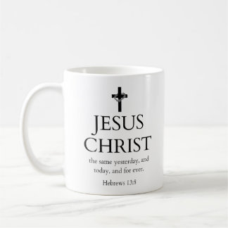 Hebreerbrev 13:8 KJV Jesus Kristus för evigt Bibel Kaffemugg