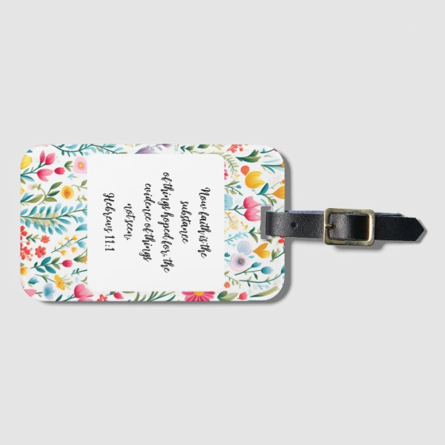 Hebreerbrevet 11:1 Bagageetikett Bagagebricka (Framsida horisontal)