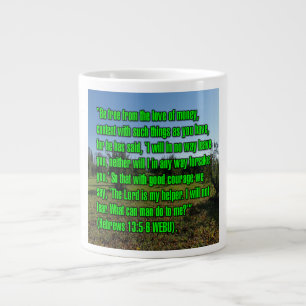 Hebreerbrevet 13:5-6 WEBU Mugg Jumbo Mugg