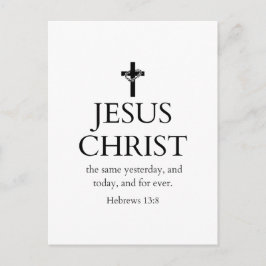 Hebreerbrevet 13:8 KJV Jesus Kristus För evigt Bib Vykort