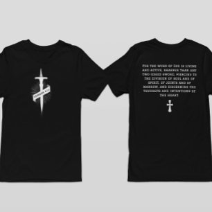 Hebreerbrevet 4:12 Bibelvers Kristet Kors Tro T Shirt