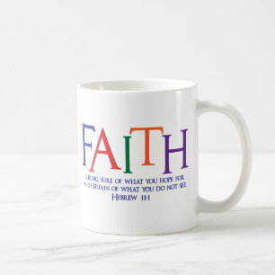 Hebréisk 11:1 mång--färg kaffemugg