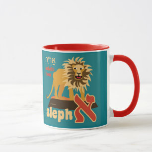 Hebréisk alfabetkaffemugg mugg