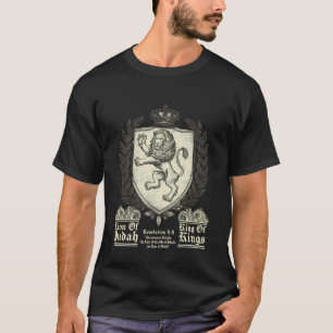 Hebreisk israelit YHWH Lejonet av Juda Yahweh Rast T Shirt