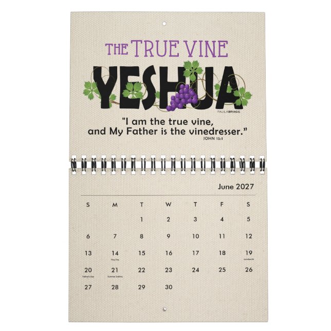 Hebréisk judisk känd kristen Messiah för YESHUA Kalender (Jun 2027)