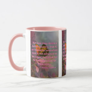 Hebreiska 11:16 KJV Bible Scripture Pic Two-Tone Mugg