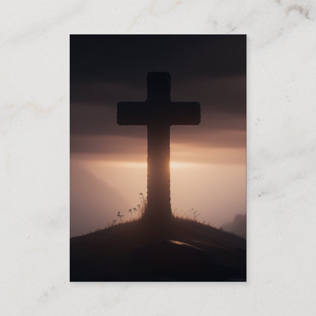 Hebreiska 12:2 KJV-kort - Mörk Skamlig Kor Visitkort (Baksida)