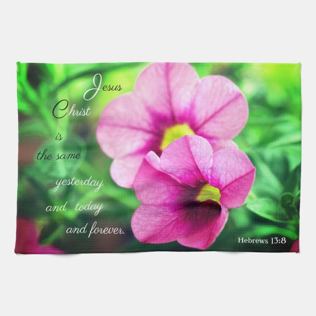 Hebreiska 13:8 Köksduk Kökshandduk (Horisontell)