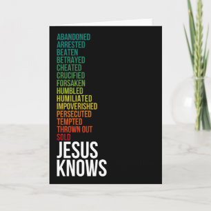 Hebreiska 4:15 - Jesus Knows Kort