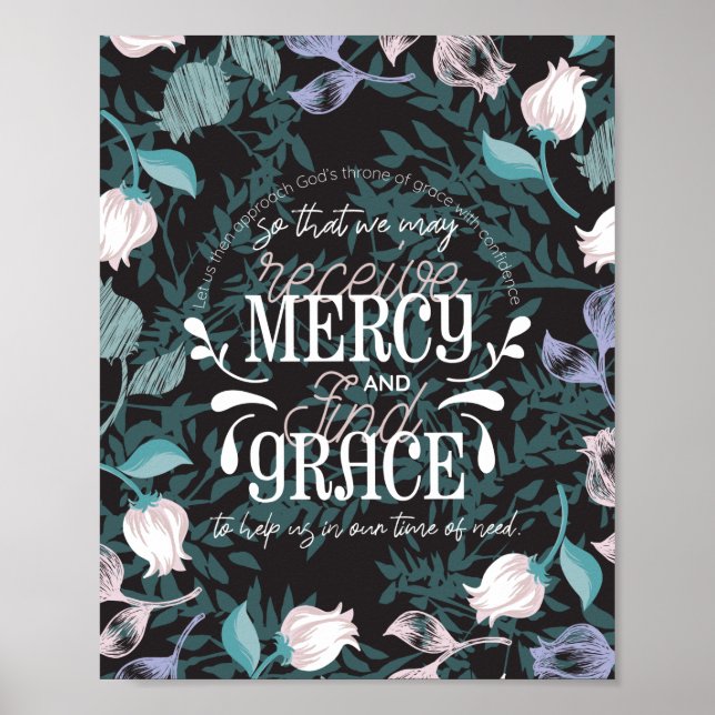 Hebreiska 4:16 citerar svarta över poster (Framsidan)