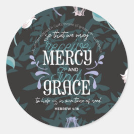 Hebreiska 4:16 citerar svarta över runt klistermärke