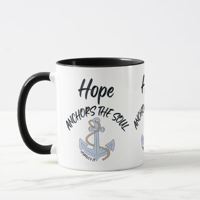 Hebreiska 6:19 KJV Bible Verse Two-Tone Mugg (Vänster)