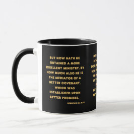 Hebreiska 8:6 KJV Bible Verse Two-Tone Mugg