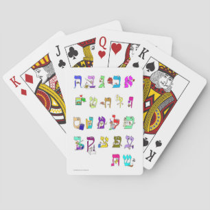 Hebreiska Alef Bet Classic-spelkort Casinokort