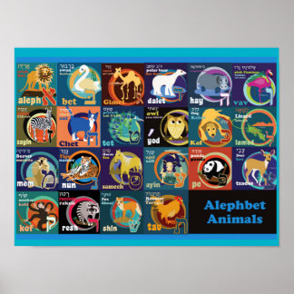 Hebreiska alfabet Poster