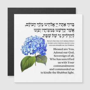 Hebreiska bladen för shabbat Candles Hydrangea