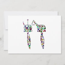 Hebreiska bokstaven 'CHET' tillverkad av diamanter