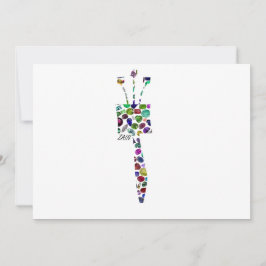 Hebreiska bokstaven ZAIN gjord med ädelstenar Inbjudningar