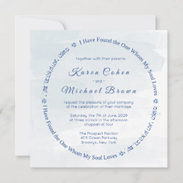 Hebreiska Dikt av David Jewish Bröllop I, stjärnan Inbjudningar