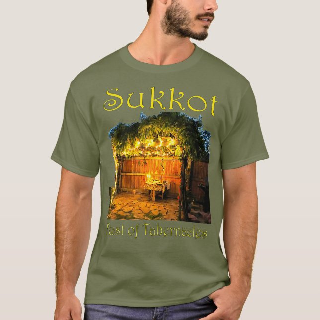 Hebreiska fallfeaster Sukkot Tabernacles Booths T Shirt (Framsida)