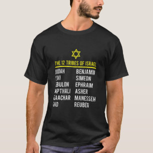 Hebreiska israeliska T 12-stammar av Israel Yah Shirt