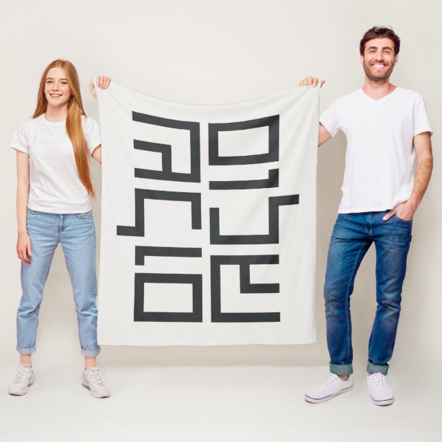 Hebreiska typografi: Shalom Shalom Fleecefilt (På plats)