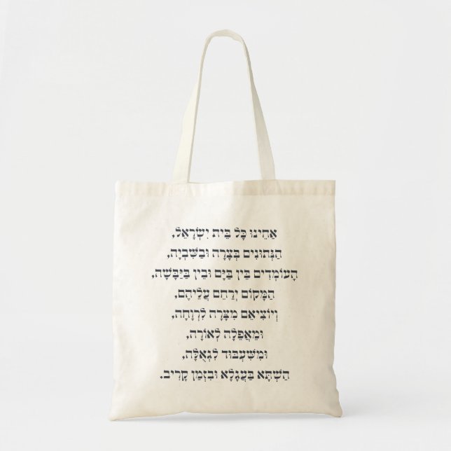 Hebrew Acheinu Kol Beit Israel Prayer for Captives Tygkasse (Framsidan)