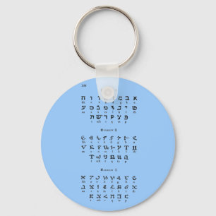 Hebrew Alphabet Nyckelring